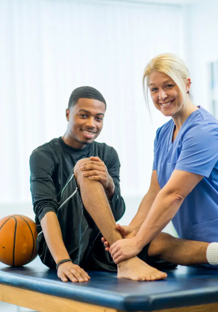 Physical therapy treatment session